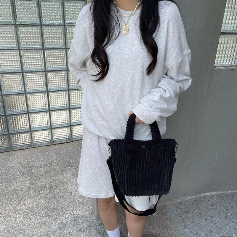 Velvet Handbag Small Tote Winter Candy Shoulder Bag Pouch Clutch