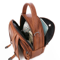 Vintage Crossbody Shoulder Bag Retro PU Leather Handbag Small Pack