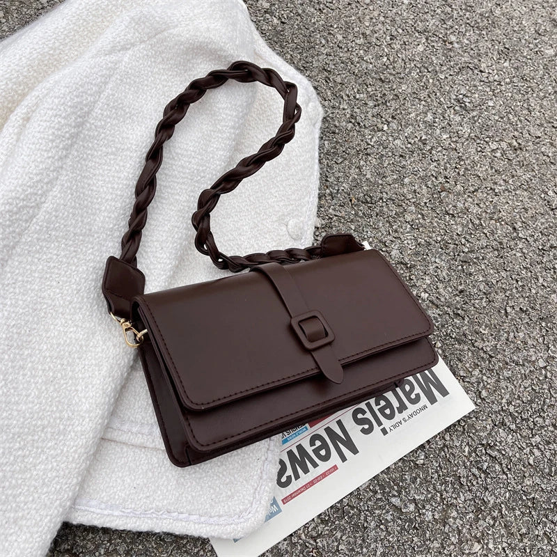 Vintage Flap Women's Shoulder Bag Handbag Crossbody Solid Purse
