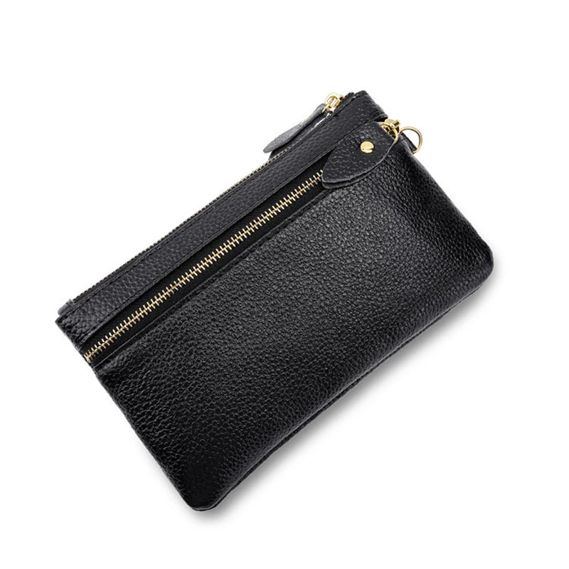 Vintage Leather Wallet Key Holder Organizer