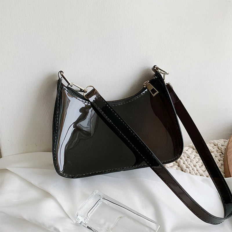 Vintage Clear Underarm Bag Women Hobo Shoulder Purse