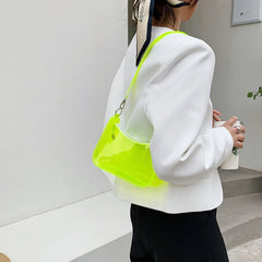 Vintage Clear Underarm Bag Women Hobo Shoulder Purse