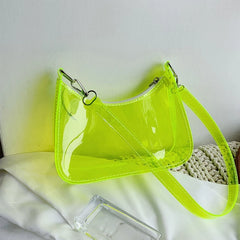 Vintage Clear Underarm Bag Women Hobo Shoulder Purse