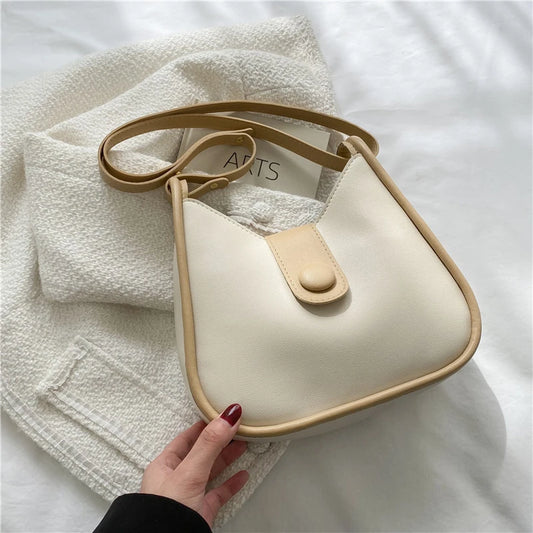 Vintage Women Shoulder Bags Solid Colors Crossbody Bag Lady Handbag