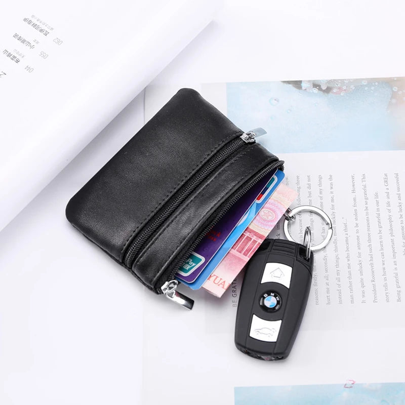 Vintage Leather Wallet with Key Holder Organizer