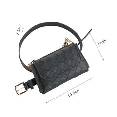 Faux Leather Women Waist Bag for Summer Solid Mini Size Women Waist Bags