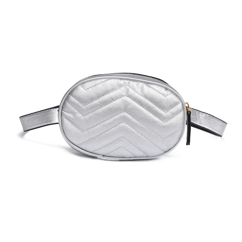 Waist Fanny Pack Women PU Leather Belt Zipper Phone Pouch Bag
