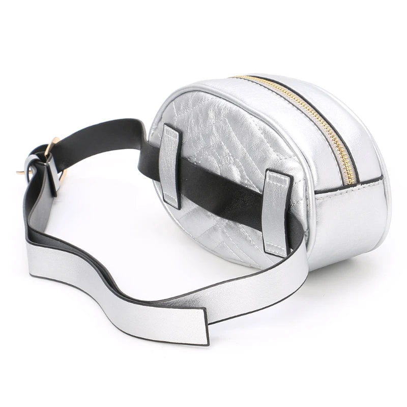 Waist Fanny Pack Women PU Leather Belt Zipper Phone Pouch Bag