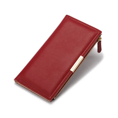 Zipper Coin Purse Long Short Purses Women Clutch Wallet PU Leather