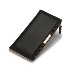 Zipper Coin Purse Long Short Purses Women Clutch Wallet PU Leather