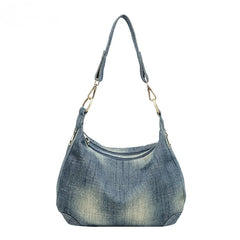 Vintage Denim Women Shoulder Bag Casual Big Crossbody Bag