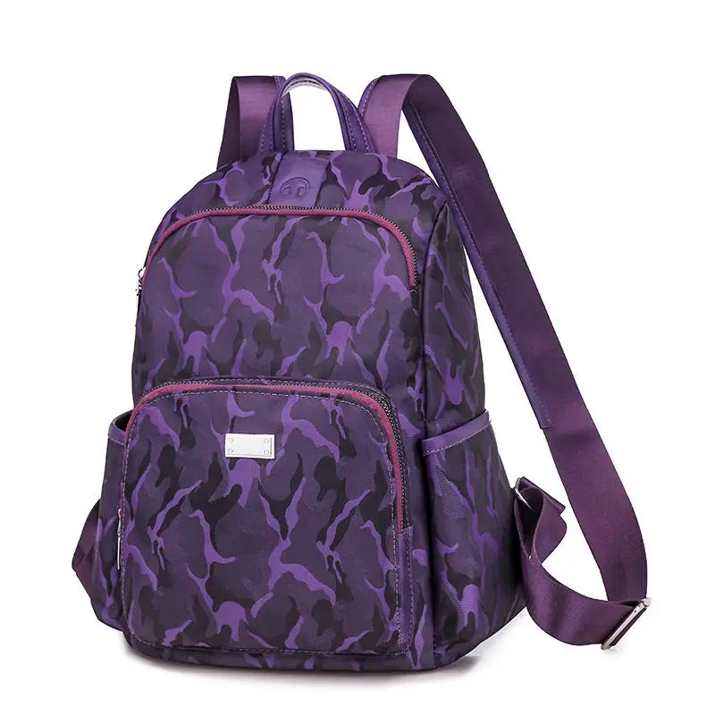 Waterproof Oxford Women Anti-theft Backpack High School Bag - Travel Bags
