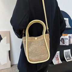 Bohemian Shoulder Bag Summer Straw Handbag for Women Beach Travel Crossbody
