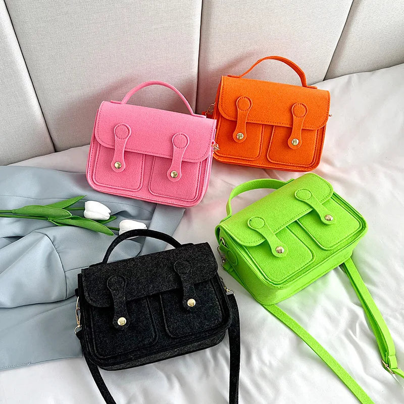 Western Style Casual Handbag Girls Candy Messenger Bags