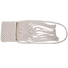 Hollow Out Woven Tassel Bag Straw Shoulder Ladies Handbag