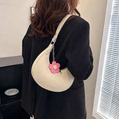 Flower Women's Shoulder Bag Zipper Handbag for Girls