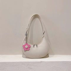 Flower Women's Shoulder Bag Zipper Handbag for Girls