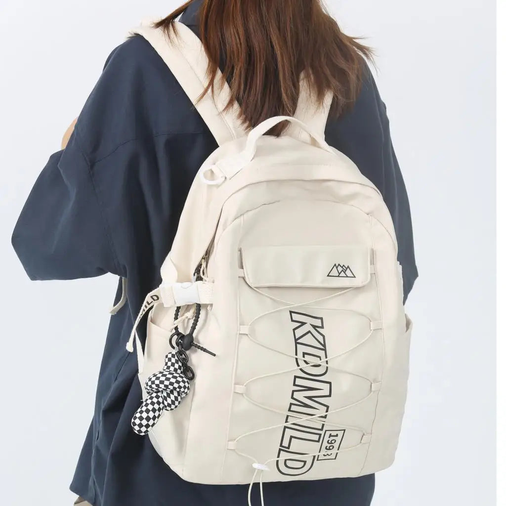 Harajuku School Bag Girl Laptop Backpack Cross Rope College Backpack