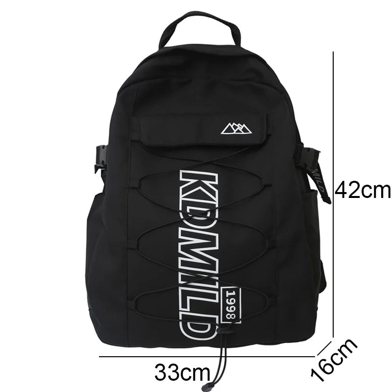 Harajuku School Bag Girl Laptop Backpack Cross Rope College Backpack