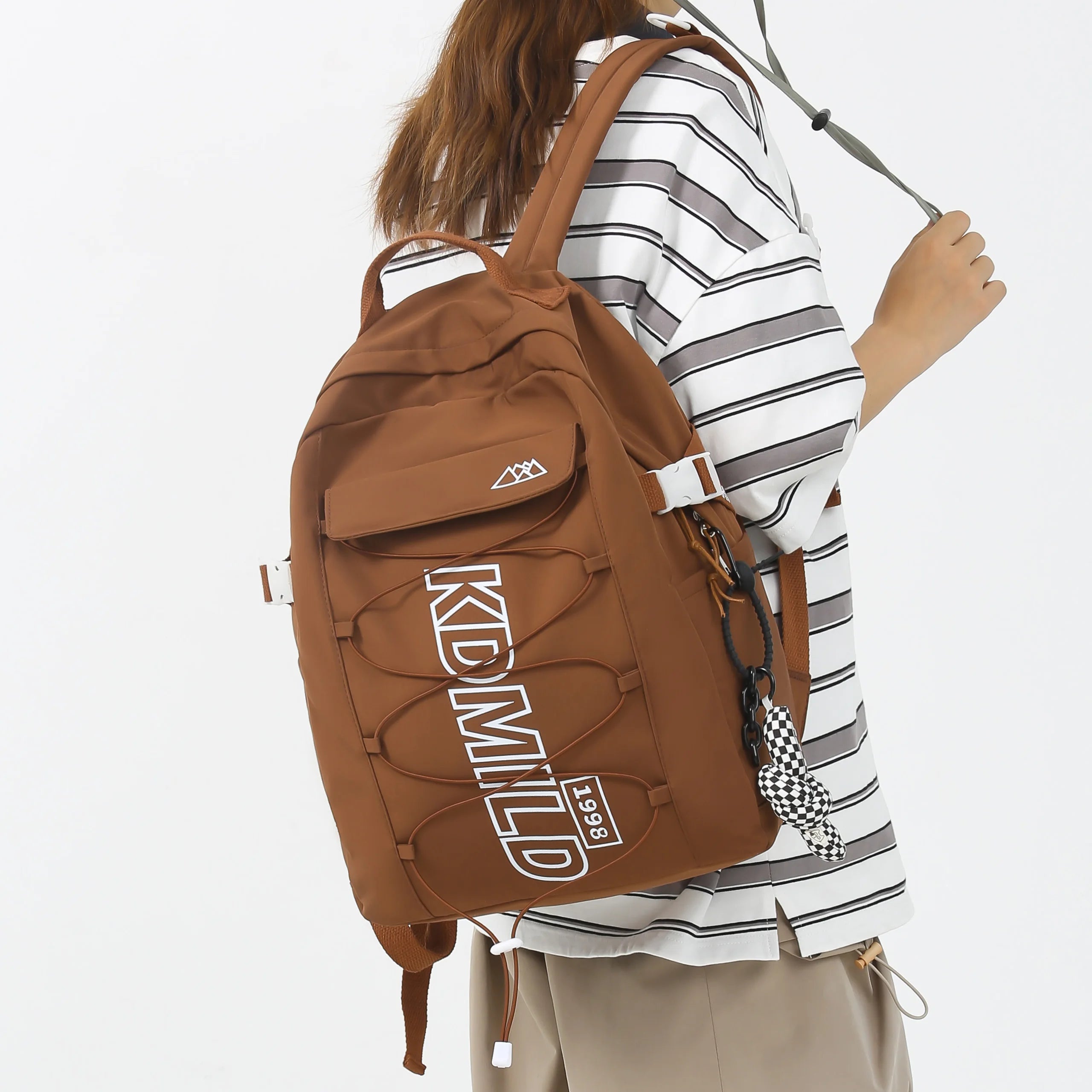 Harajuku School Bag Girl Laptop Backpack Cross Rope College Backpack