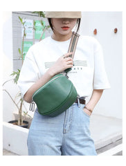 Leather Women Chest Bag Large Capacity Crossbody Bag