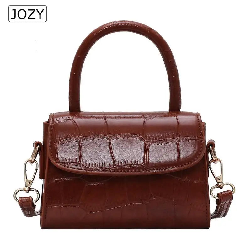 Stone Pattern Leather Crossbody Mini Flap Bag Small Shoulder Bag