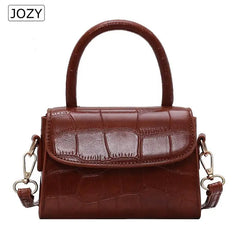 Stone Pattern Leather Crossbody Mini Flap Bag Small Shoulder Bag