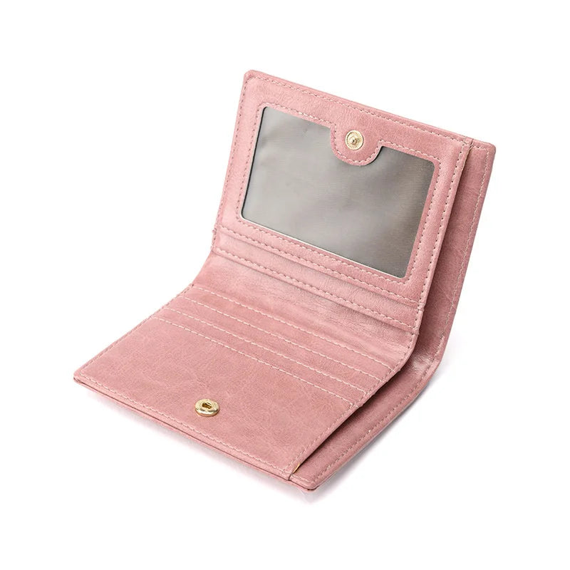 Woman Short Wallet Student Coin Wallet Two Fold Zipper Wallet