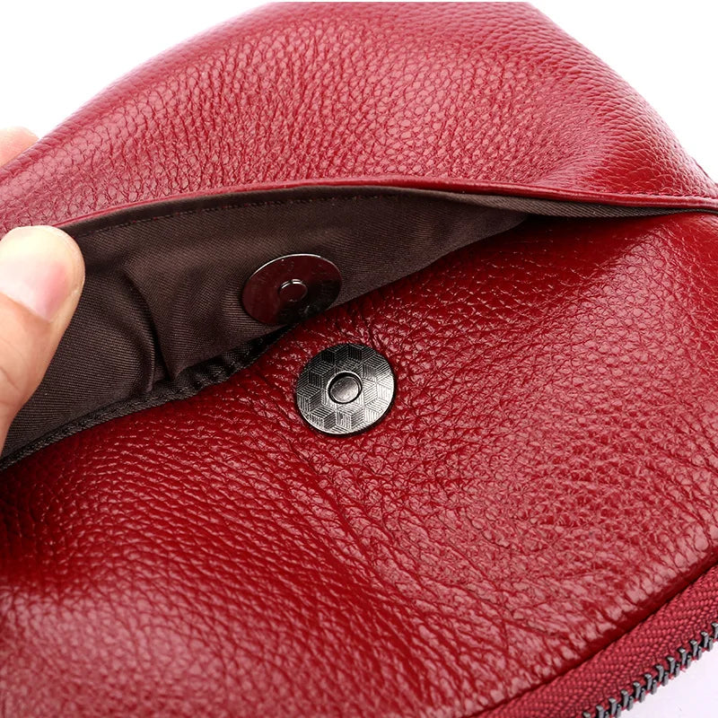 Small Leather Shoulder Bag for Women, Light and Youthful
