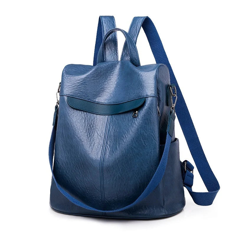 Women Backpack High Youth Leather Travel Schoolbag for Teenage Girls