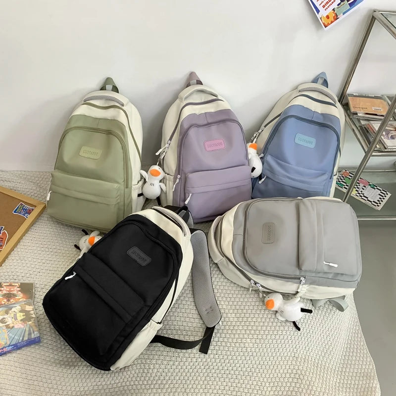 Green Laptop College Backpack for Women