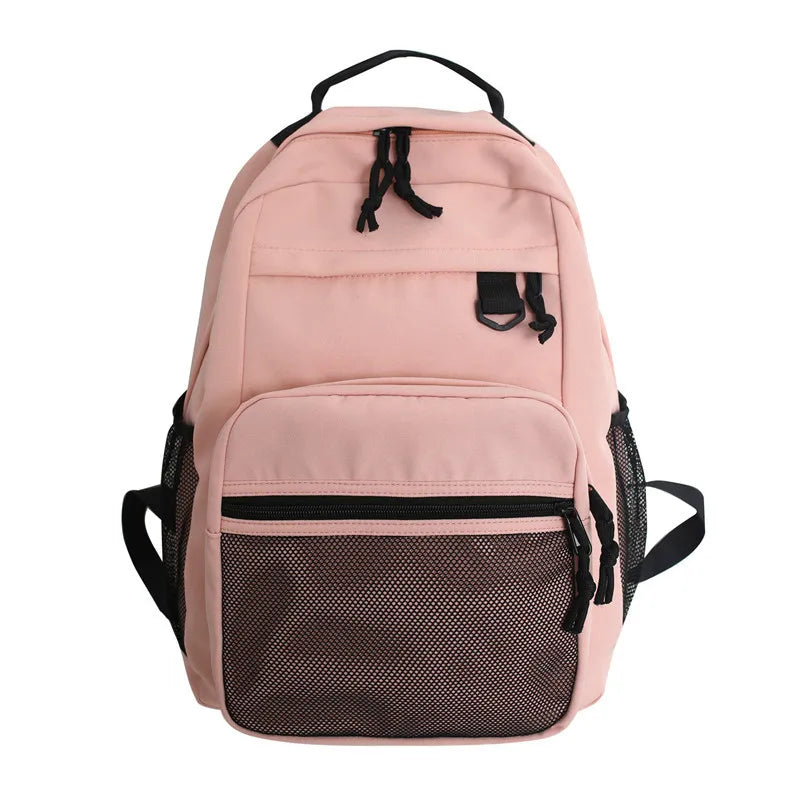 Summer Nylon School Bag For Girls Mesh Large Capacity Student