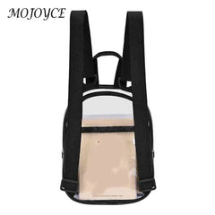 Transparent Contrast Backpack for Daily Travel