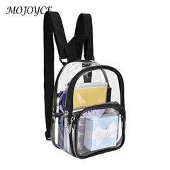 Transparent Contrast Backpack for Daily Travel