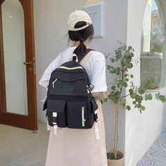 Women Backpack Nylon Waterproof Anti-theft School Bag For Girls