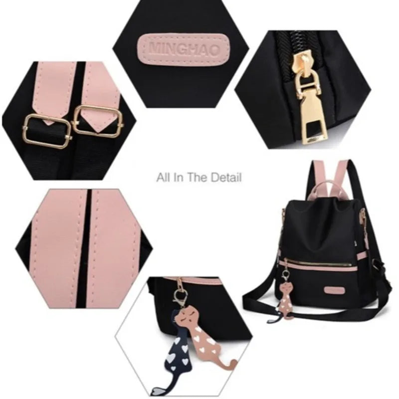 Waterproof Women Backpack Large Capacity School Bag