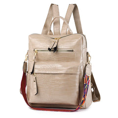 Stone Pattern Leather Women Backpack School Bags for Girls