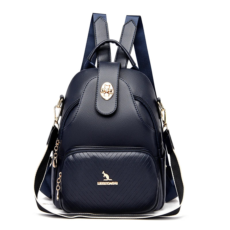 Women Backpacks Soft Leather Travel Shoulder Bags High Quality