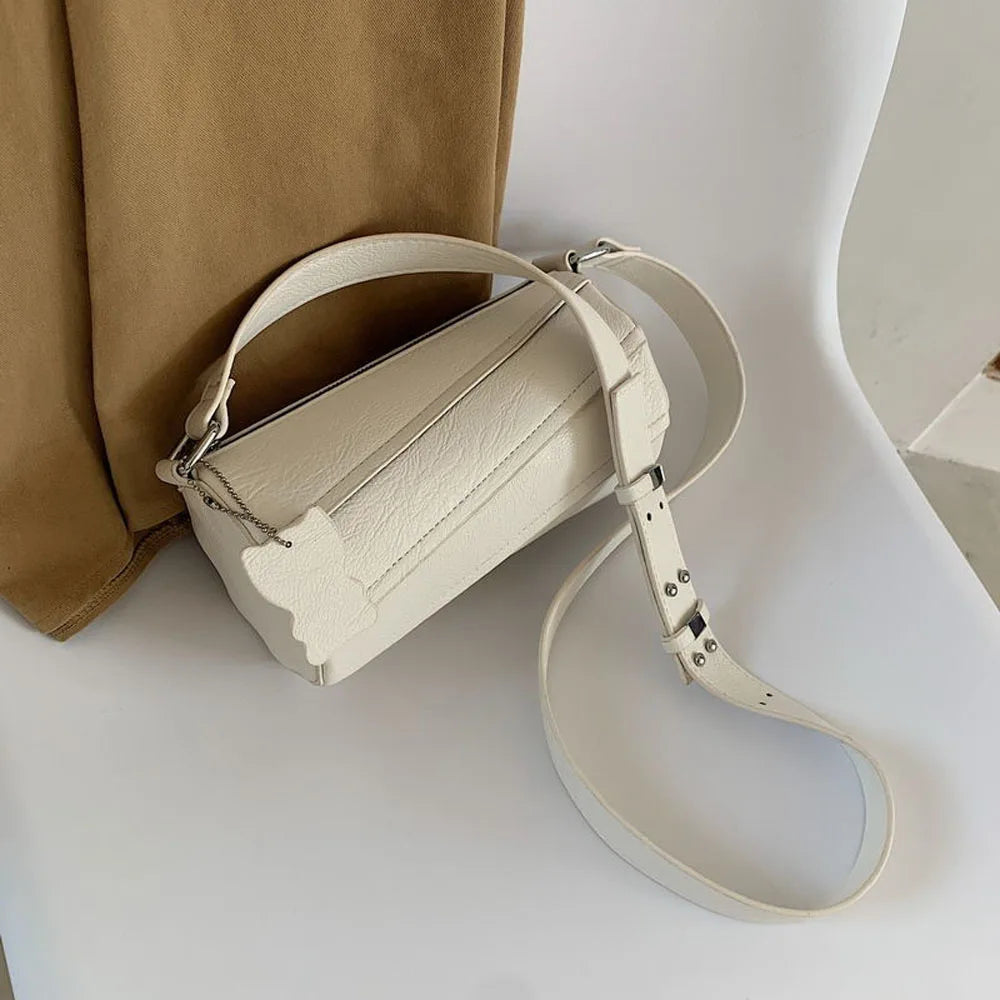 Cylindrical PU Leather Lady Messenger Bag Handbag