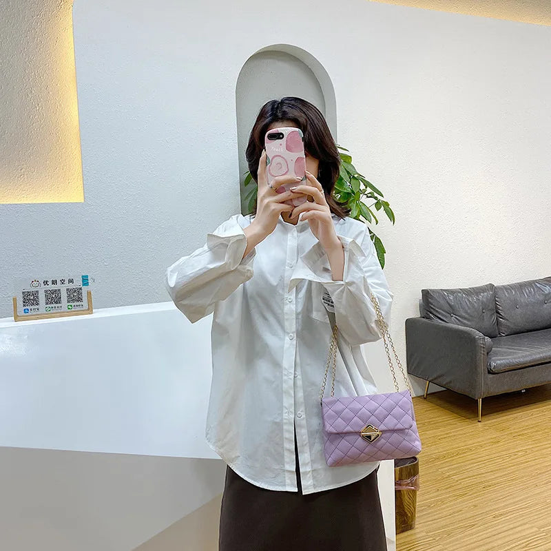 Retro Embroidered Mini Flap Crossbody Bag for Women