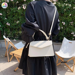 Women Bag PU Leather Shoulder Messenger Ladies Casual Small Flap Purse