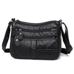 Women Bag Pu Soft Leather Shoulder Bag Multi-layer Crossbody Bag Small Bag