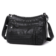 Women Bag Pu Soft Leather Shoulder Bag Multi-layer Crossbody Bag Small Bag