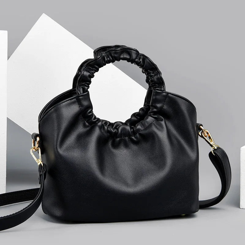 Leather Shoulder Bags Purses Top Handle Totes Female Handbag