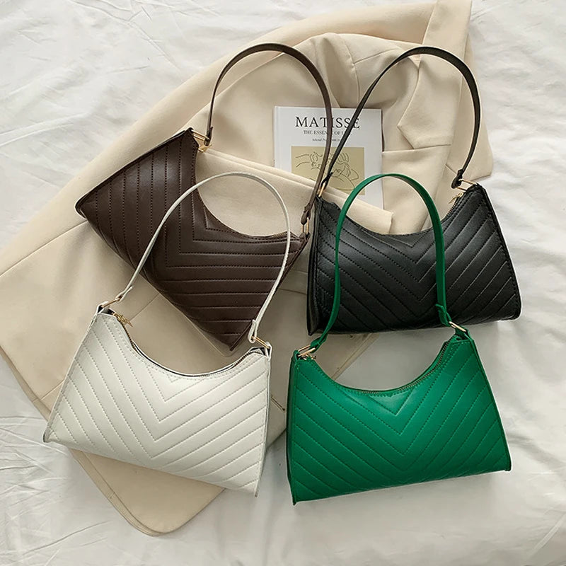 Women Underarm Shoulder Bag Chain Handbag Daily Tote Purse