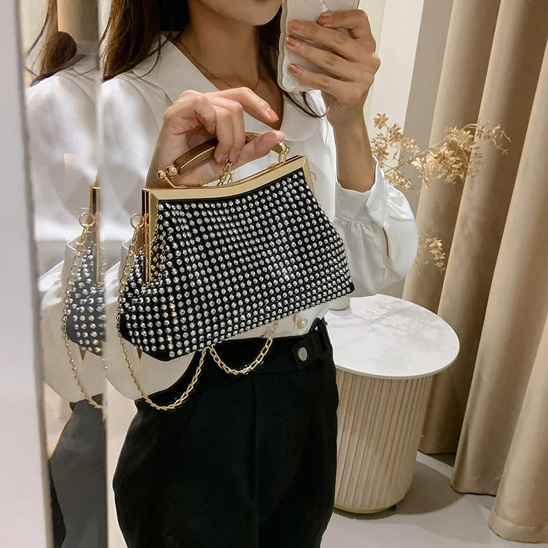 Women Bling Diamonds Evening Clutch Handbags And Purse