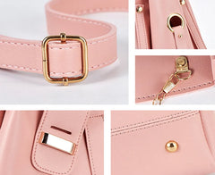 Women Bucket Handbag Large Capacity PU Leather Shoulder Bag Female 3 Pcs Set