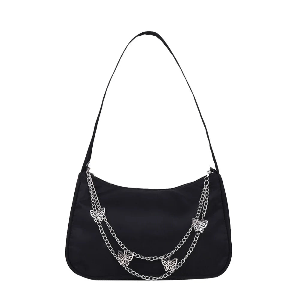 Women Butterfly Chain Shoulder Bags Pure Casual All-match