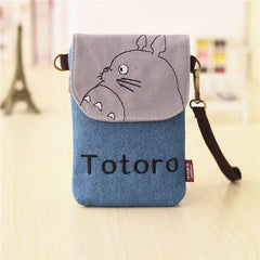 Canvas Messenger Bag Crossbody Embroidered Mini Shoulder Bag for Women