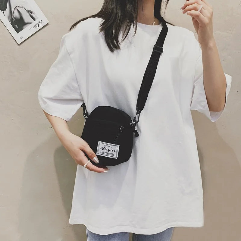Women Canvas Patchwork Crossbody Shoulder Bag Travel Messenger Casual Handbag